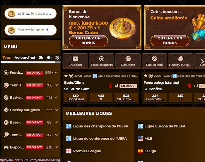 AmunRa Casino Belgique sports